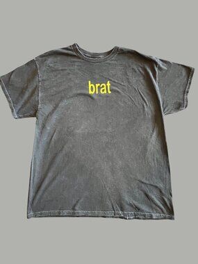 Charli XCX Brat Graphic Tee Black Large 100% Cotton